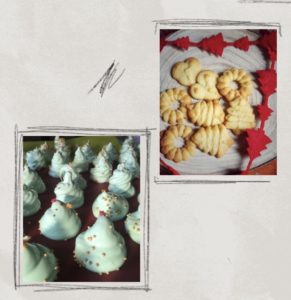 biscuits, meringues sapin 